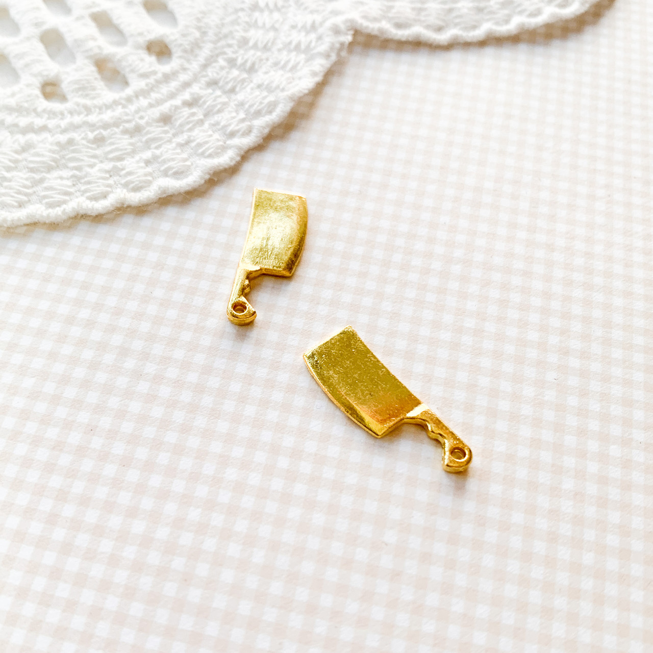 Мініатюра ніж кухарський 2.5 см Золото, фото 1