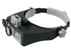 Бінокуляр окуляри бінокулярні зі світлодіодною підсвіткою MG81007(RD) (1.0X, 3.0X, 8.0X)