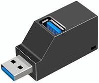 VAORLO USB-хаб USB 3.0 Hub 3 порти Black