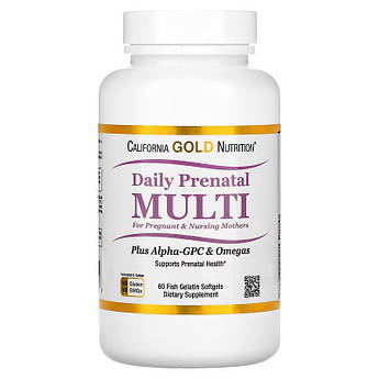 California Gold Nutrition Prenatal MultiVitamin 60 капсул