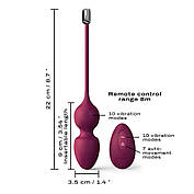 Вагінальні кульки Dorcel LOVE BALLS PLUM, вібрації і руху внутрішнього кульки, пульт ДУ, фото 5