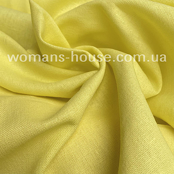 Тканина Льон натуральний (Лляна тканина) Світло-жовтий
