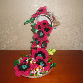 Топіарій Парня чашка з червоними маками