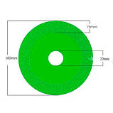 Диск алмазний 100мм для різання скла кераміки, двосторонній, фото 2