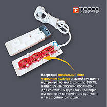 Подовжувач TECCO 2 пости без заземлення 3 м (2*0.75) білий 1 шт./уп, фото 4