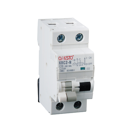 Дифавтомат ONESTO 1п + N, 32 А, 300 mA, тип AC, RCBO (KRC2-N), фото 1
