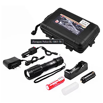 Ліхтарик Police BL-1861-T6, Світлодіодний ліхтарик на акумуляторі, Ручний ліхтарик у кейсі, фото 3