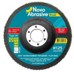 Диск пелюстковий торцевий d125мм T29 P40 5 шт/уп Profi NovoAbrasive