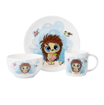 Набір дитячого посуду Sweet hedgehog 3 пр.: (тарілка/міска/чашка) порцеляна AR3455HS Ardesto