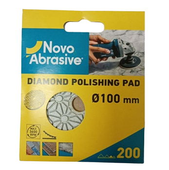 Круг шліфувальний для плитки d100мм Р200 зірка NovoAbrasive