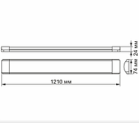 LED Світильник лінійний 36W 1,2м 4100К 220V VL-BN-36124 Videx, фото 4