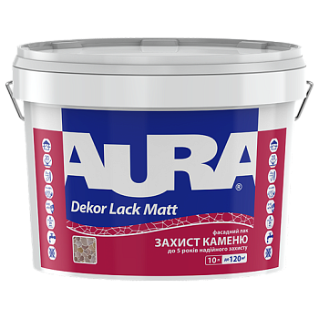 Фасадний лак для каменю Aura Dekor Lack Matt напівматовий 10л., фото 1