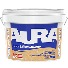 Структурна фарба з силіконом для фасадів Aura Dekor Silikon Struktur 14,8 кг