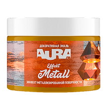 Декоративна емаль Aura Effekt Metall срібло 0,8кг
