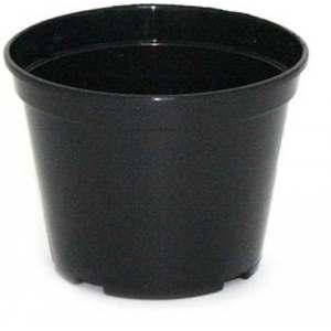 Вазон для розсади 14*10,5см круглий чорний Алеана