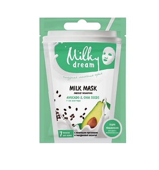 Маска для вишукана тканинна 20 мл Avocado& Chia seeds Milky Dream