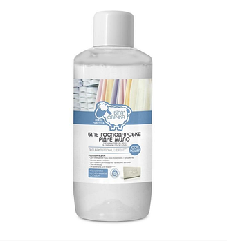Рідке мило для прання 1000мл господарське "100% power" біле Белая Овечка