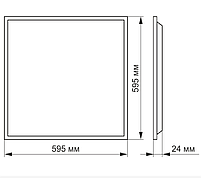 LED Панель 48 W 4100 К матова VL-Pb484W(2) Videx, фото 4