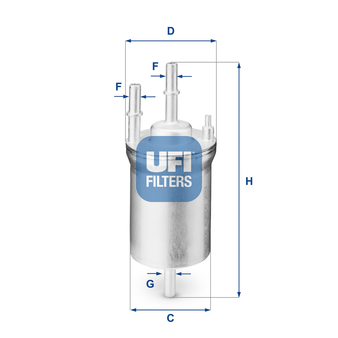 Фільтр паливний UFI 31.833.00 VW GOLF, JETTA 03-, SKODA OCTAVIA 04-, FABIA 06-AUDI A3 II; SEAT ALTEA, CORDOBA