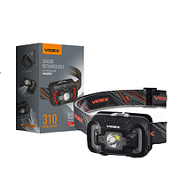 Ліхтарик LED налобний 310Lm 5000К чорний VLF-H025C Videx, фото 3
