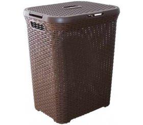 Кошик для білизни 50л темно-коричневий Ротанг Алеана, фото 1