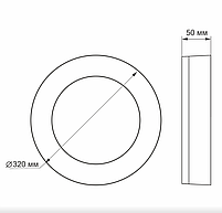 LED Світильник ЖКГ 30W 5000К 220V круглий Videx, фото 6