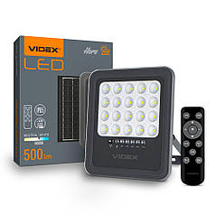 LED прожектор на сонячній батареї автономний Videx 20 W 5000 K VLE-FSO3-205