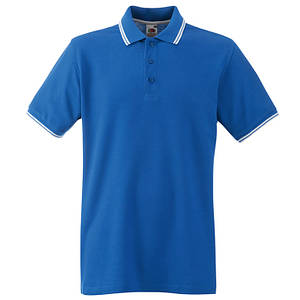 Синє поло з білою окантовкою Premium