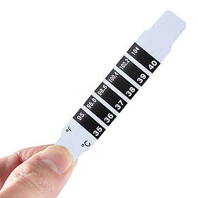 Дитячий термометр на лоб, у формі смужки. Багаторазовий рідкокристалічний термометр у формі смужки