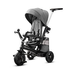 Велосипед дитячий триколісний з батьківською ручкою KiderKraft EASYTWIST Platinum Grey / Коляска толокар