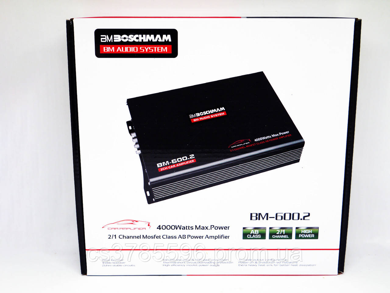 Автомобільний підсилювач звуку Boschman BM Audio BM-600.2 (2-канальний 4000W) - фото 8 - id-p1765809348