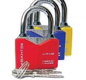 Замок навісний LXCP 40 сталь кольоровий(в асортименті) АВАНТЕК
