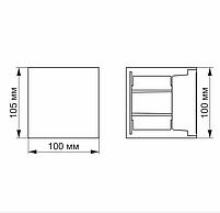 LED Світильник архітектурний VL-AR04-062B 6W 2700K 220-240V IP54 Videx, фото 4