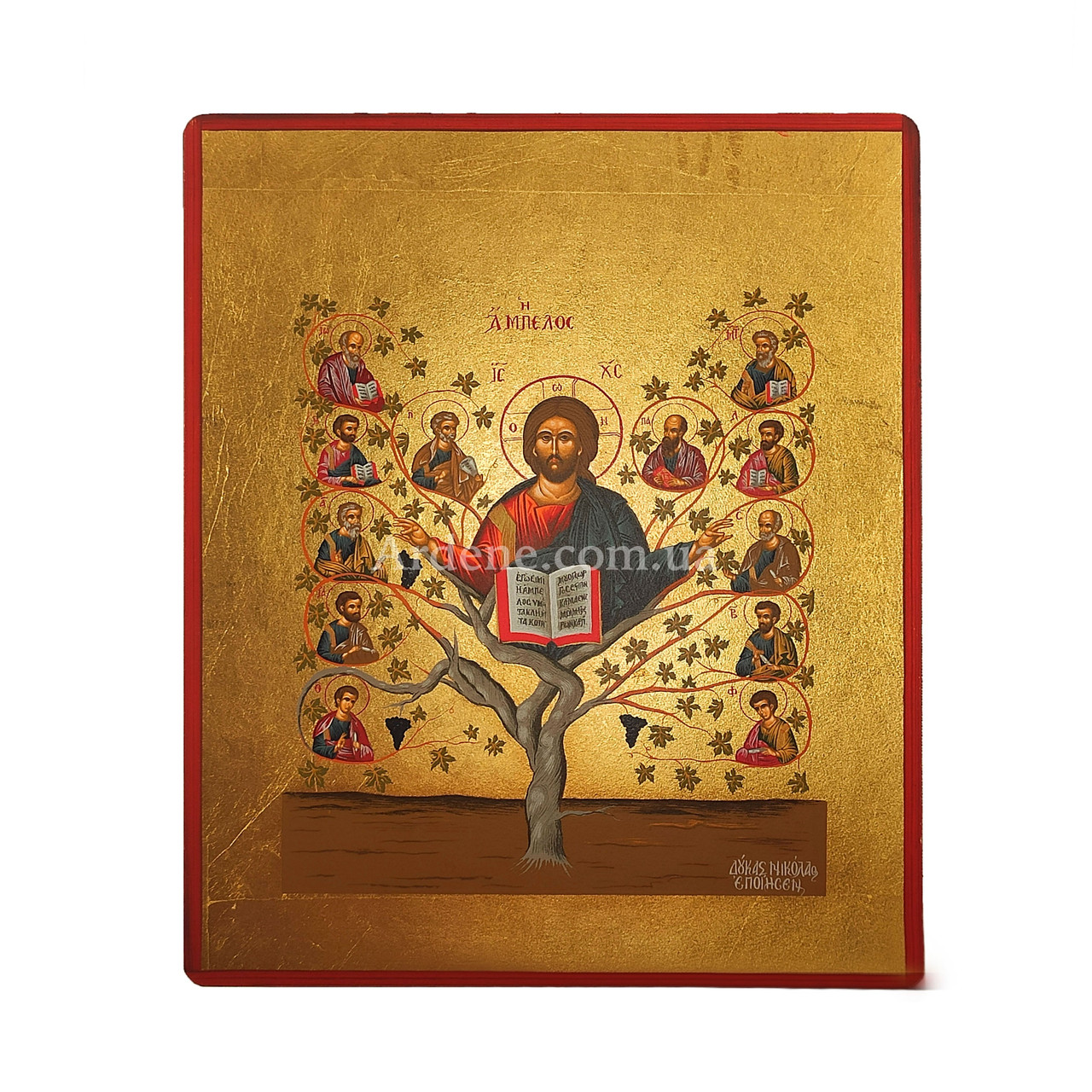 Икона Иисус Христос Виноградная Лоза Ручная Роспись на Холсте и ...