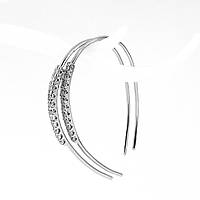 Срібні довгі сережки з камінням Сен-Тропе 2