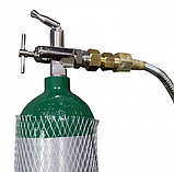 Безшовний кисневий алюмінієвий балон (кисневий інгалятор) в алюмінієвому кейсі об'ємом 3 літри, фото 3