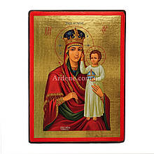 Ікона Божа Матір Призри на смирення писана на холсті 19 Х 26 см
