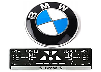 Рамка номерного знака пластик для авто BMW (Укр). Пластикова рамка на номери