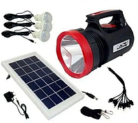 Ліхтар прожектор ручний, з SMD LED з радіо, Power Bank GS-345, Зарядна станція на сонячній батареї