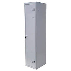 Шафа для одягу металевий ШОМГ 1/40/1, шафа для одягу 1800х400х500 мм, шафа в роздягальню односекційна