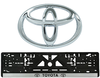 Рамка номерного знака пластик для авто TOYOTA (Укр).  Пластикова рамка на номери