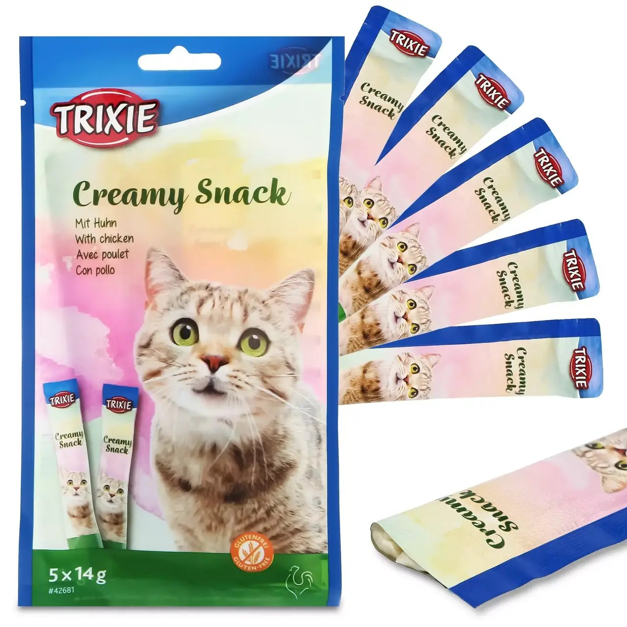Рідкі ласощі для кота Creamy Snacks курка 14г Trixie TX-42681 (ціна за 1 штуку)