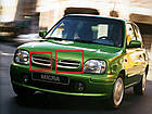 Решітка радіатора права-ліва (комплект) Ніссан Мікра 2 - Nissan Micra 2 - 1998-2000, фото 6