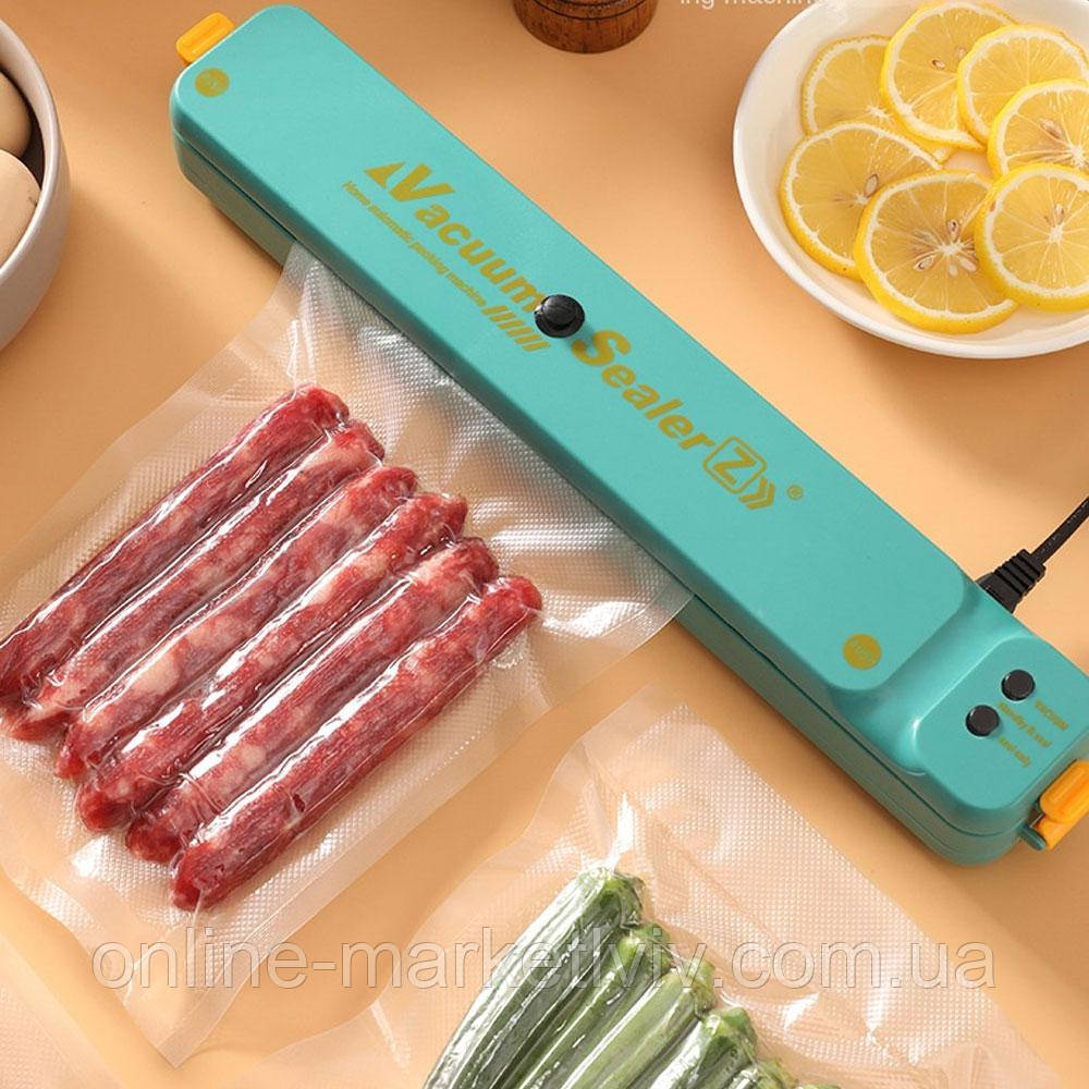 Вакуумний пакувальник для їжі Vacuum Sealer MA-28, Зелений / Кухонний побутовий вакууматор
