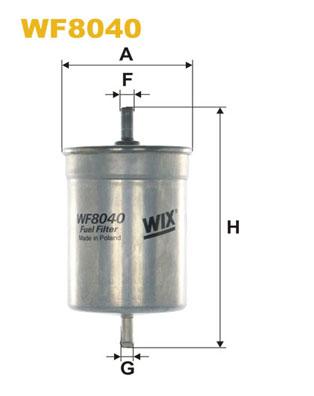 Фільтр паливний WIXFILTRON WF8040 AUDI A4/A6; VW PASSAT 88-/GOLF II;III/JETTA/VENTO/LT/T2/T4;SUPERB, фото 1