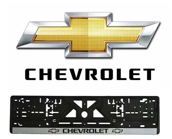 Рамка номерного знака пластик для авто CHEVROLET (Укр). Пластикова рамка на номери, фото 1