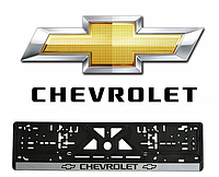 Рамка номерного знака пластик для авто CHEVROLET (Укр). Пластиковая рамка на номера