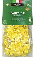 Макароны бантики Gustobello Farfalle с добавлением лимона 250г