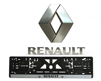 Рамка номерного знака пластик для авто RENAULT (Укр). Пластикова рамка на номери