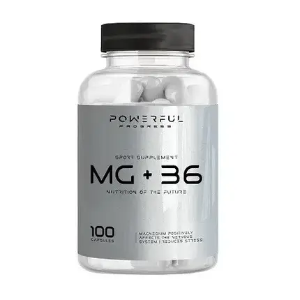 Вітаміни Powerful Progress Mg + B6 100 Caps, фото 1